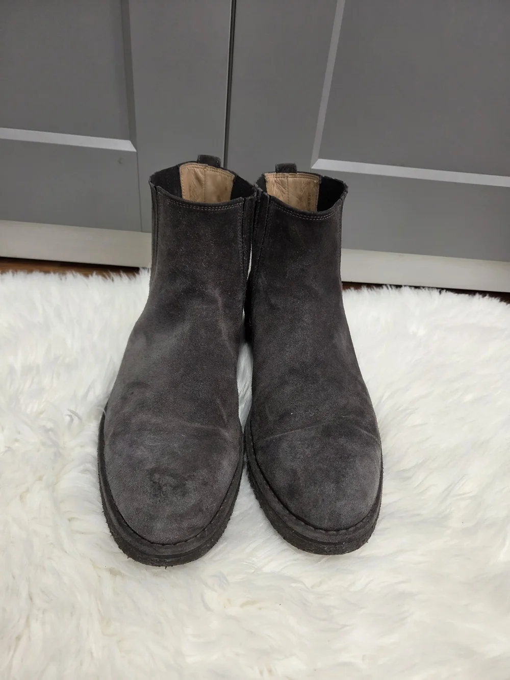 Men's Suede Chelsea Boots - Charcoal